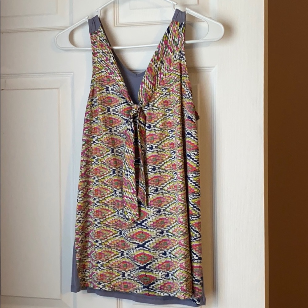 The Limited Sleeveless Multicolored Pattern Top